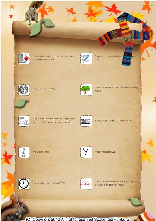 random scavenger hunt
