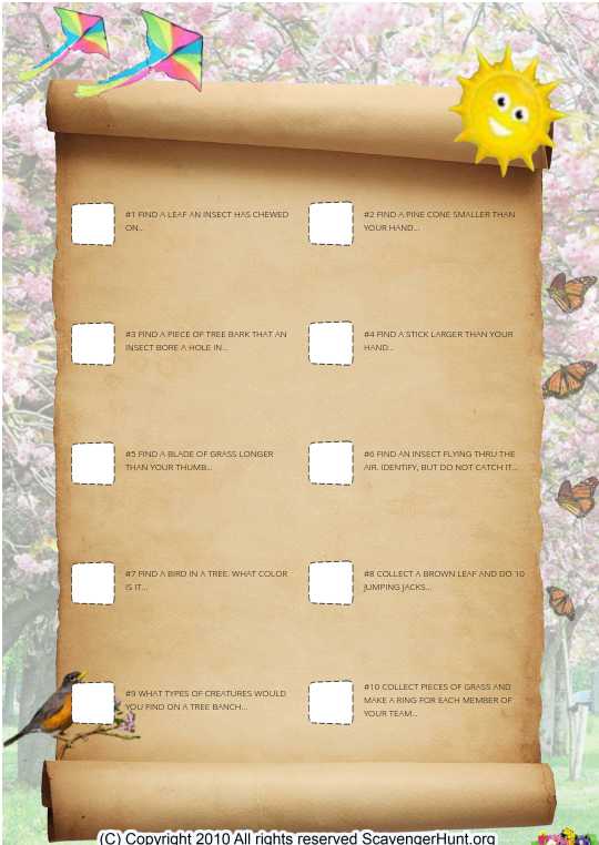 BROWNIES OUTDOOR SCAVENGER HUNT