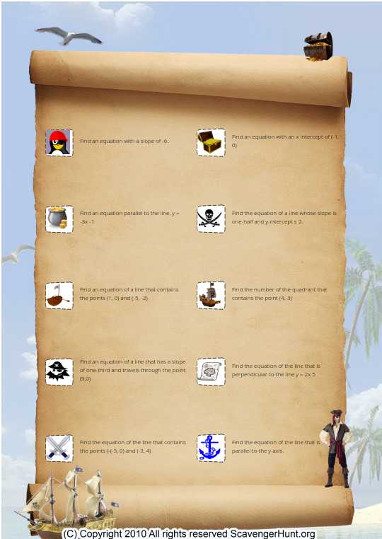 Linear Equations Scavenger Hunt