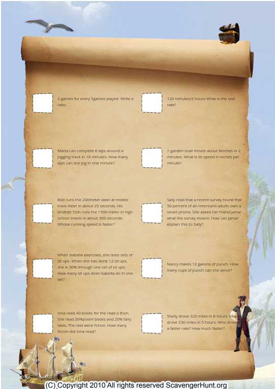6th Grade Math scavenger Hunt
