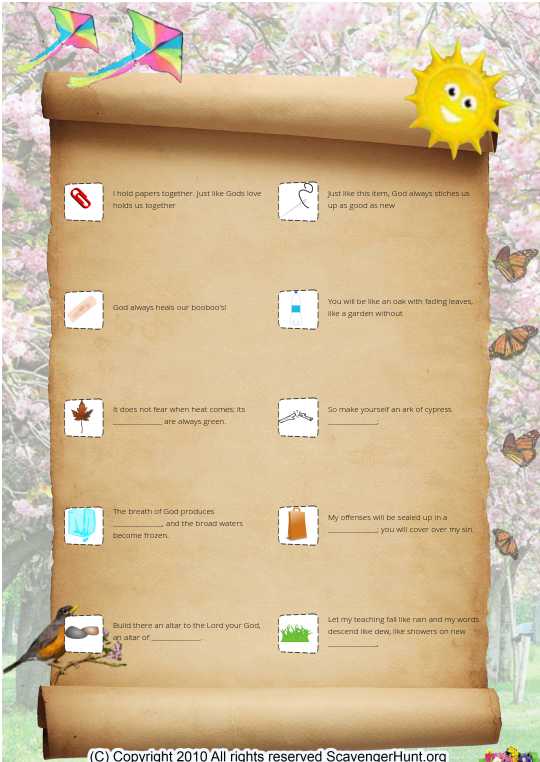 Youth group neighborhood scavenger hunt