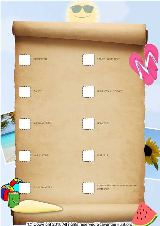 CNA SCAVENGER HUNT